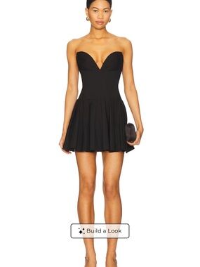 superdown Carmela Strapless Mini Dress in Black